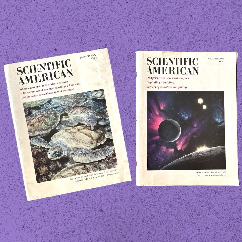VTG 90s Scientific American Magazine | Set of Two